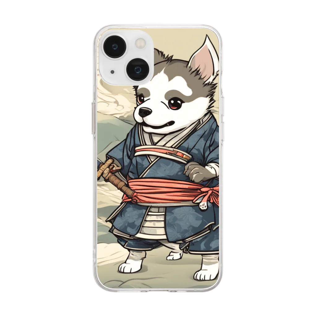 StyleMeの浮世絵犬侍！犬だからってナメてると痛い目にあうぜ～ ソフトクリアスマホケース