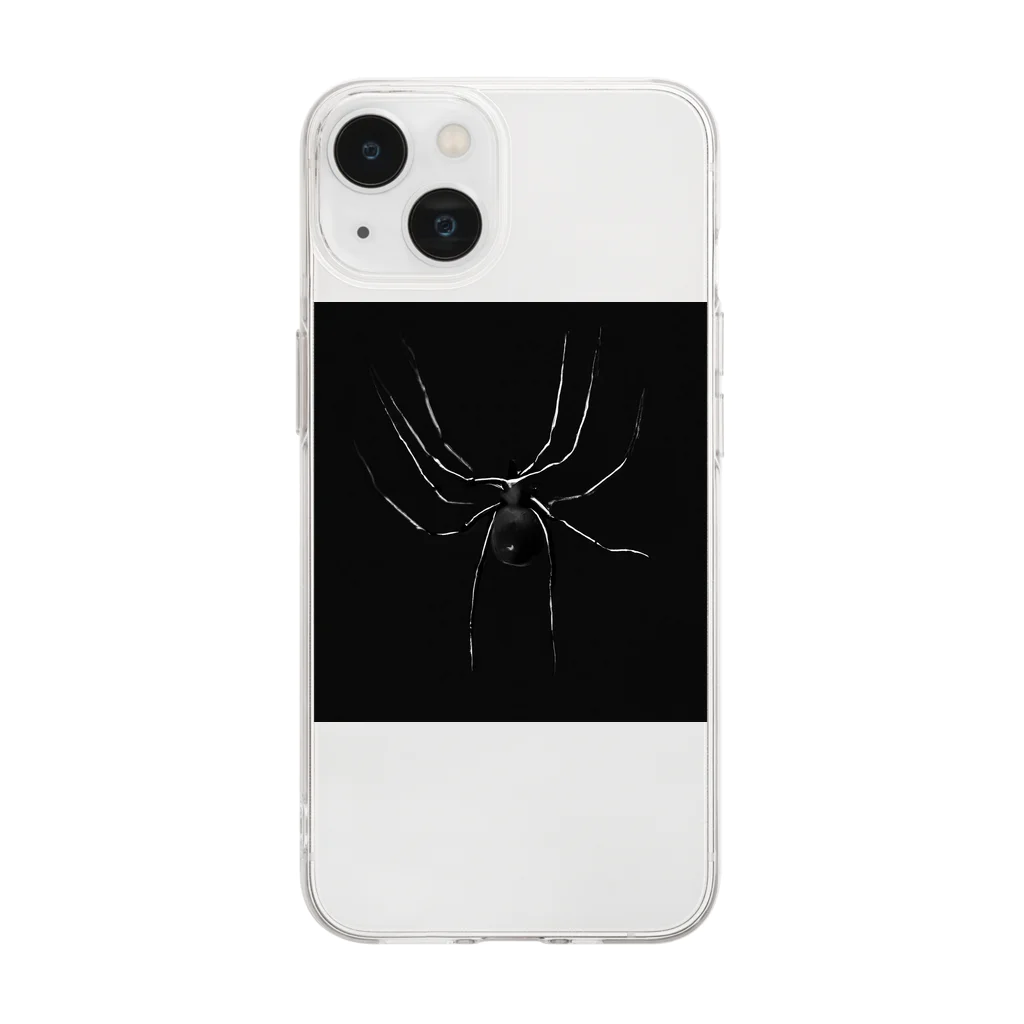 クモの蜘蛛 Soft Clear Smartphone Case
