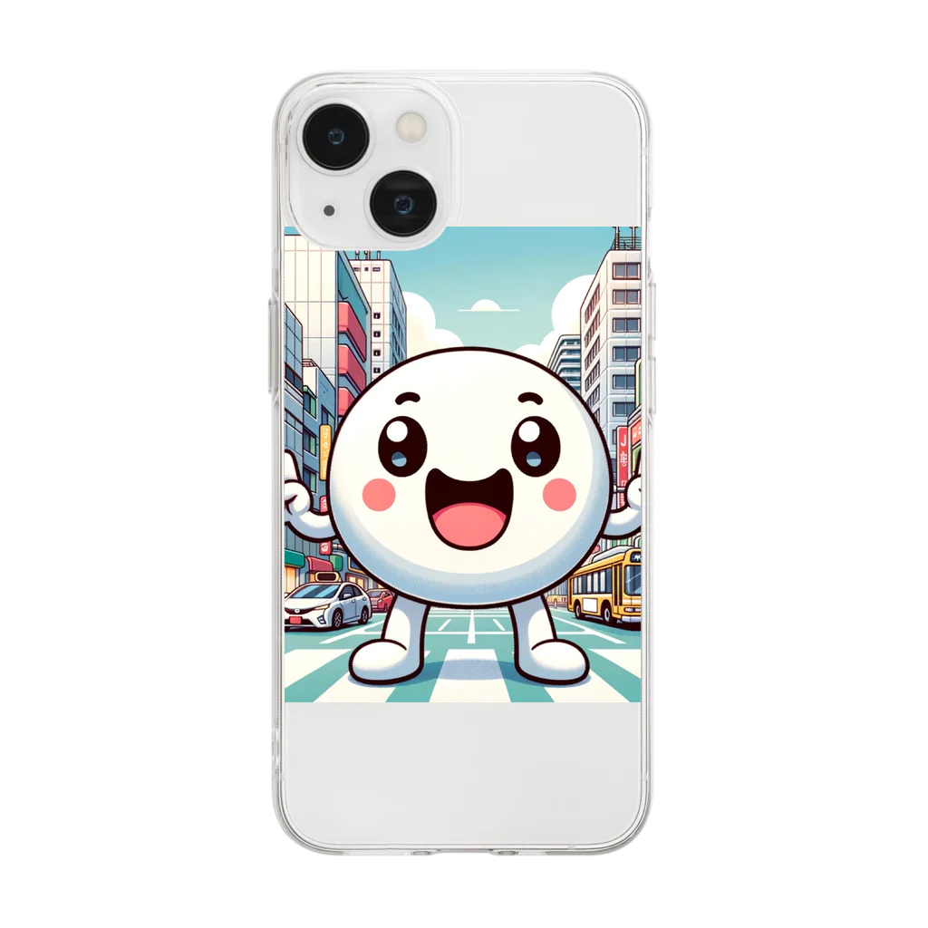 ぷにぷにのワタまる Soft Clear Smartphone Case