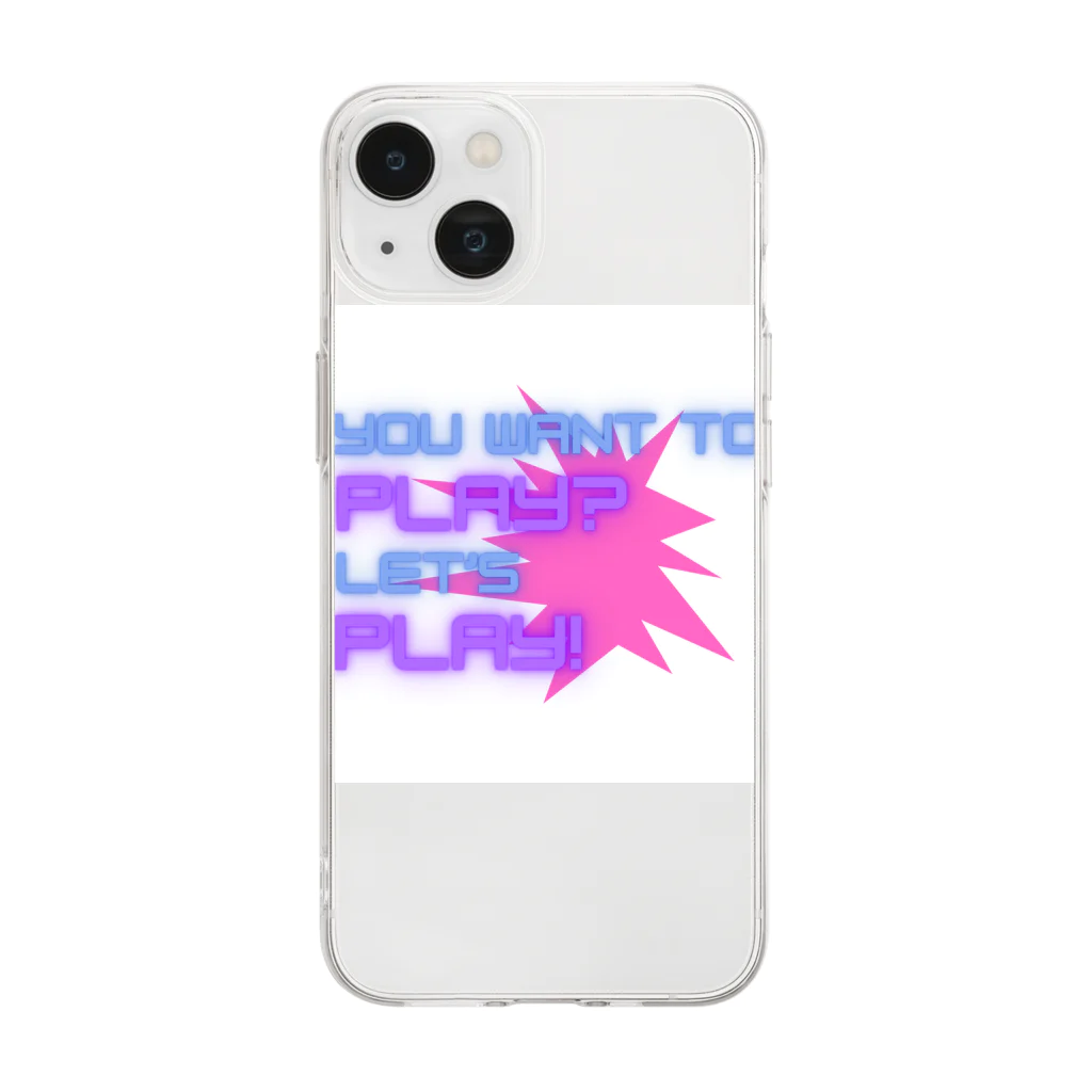 P4R4D0XパラドックスのYOU WANT TO PLAY? Soft Clear Smartphone Case