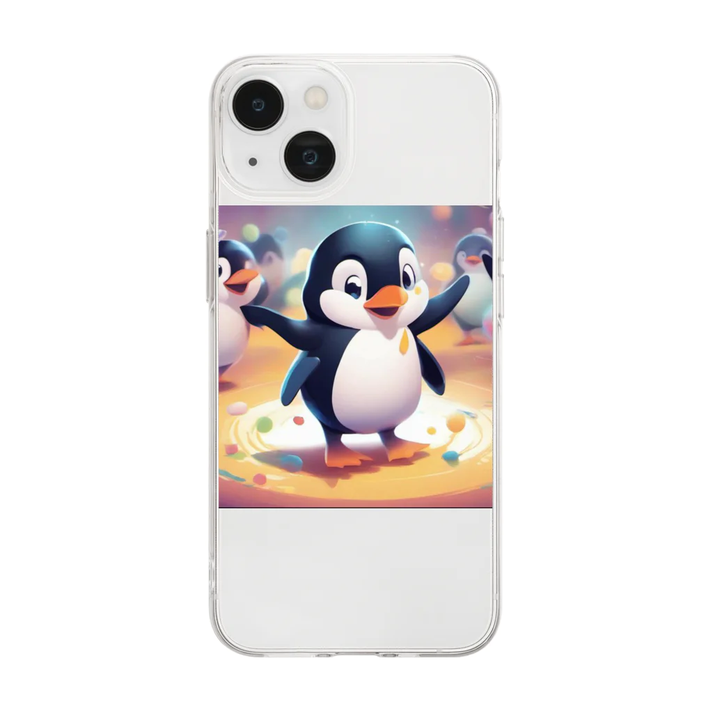 MistyStarkのペンギンダンス Soft Clear Smartphone Case