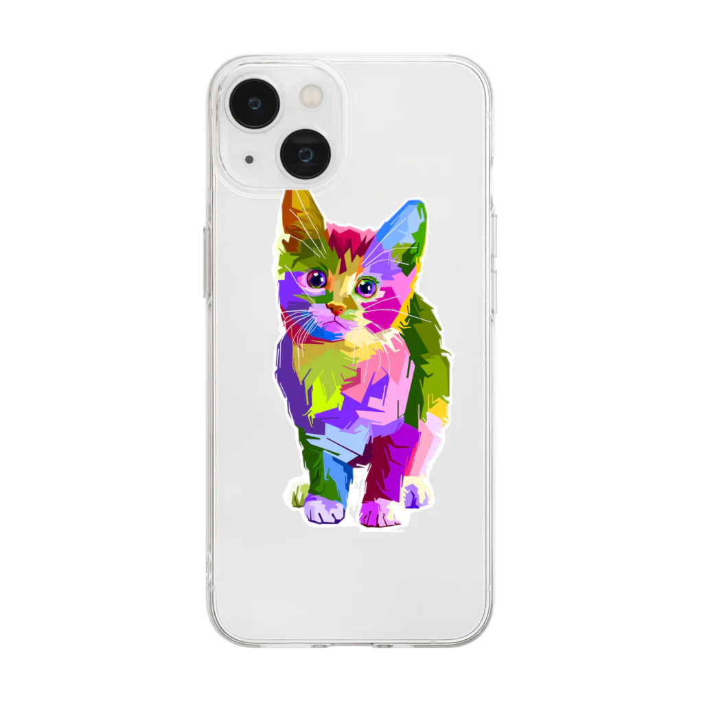 フリーウェイ(株式会社)の猫のイラストグッズ Soft Clear Smartphone Case