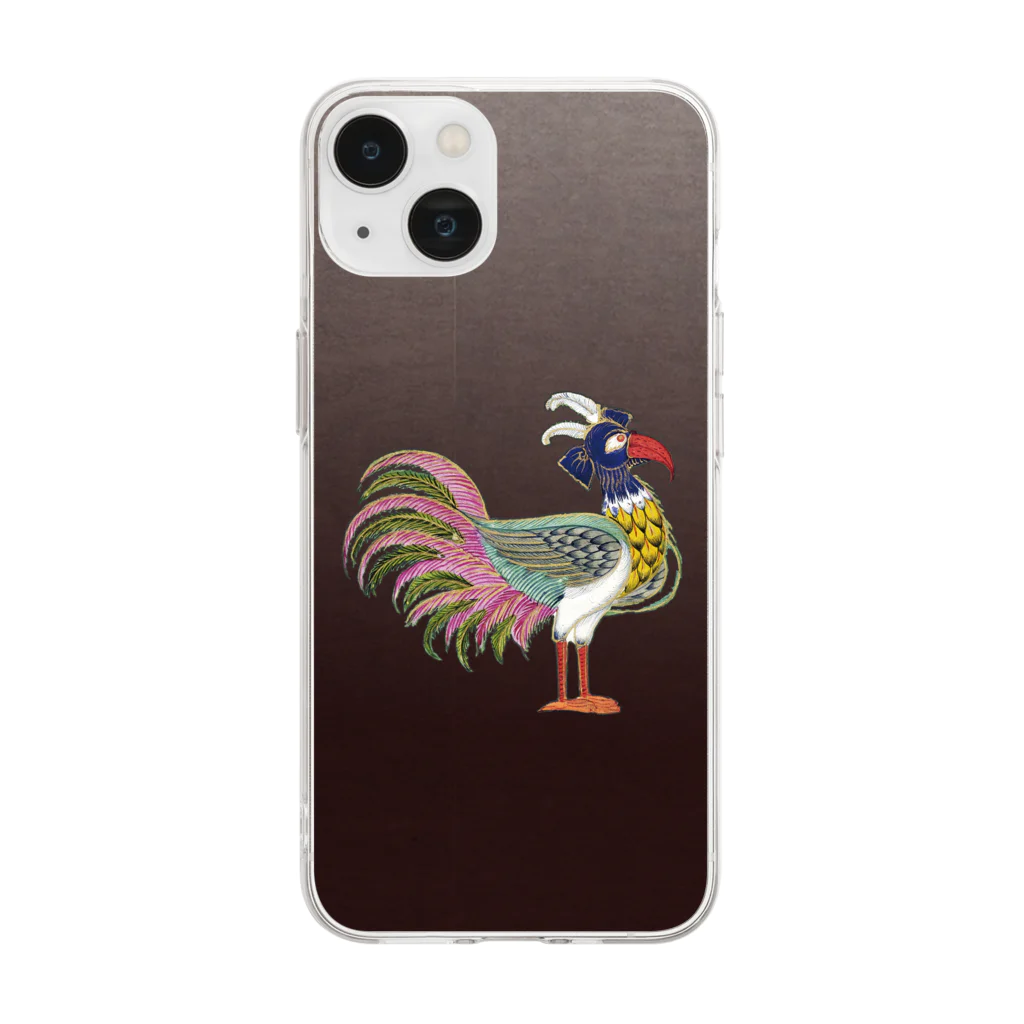 PALA's SHOP　cool、シュール、古風、和風、の伝説上の神話の鳥　■ Soft Clear Smartphone Case