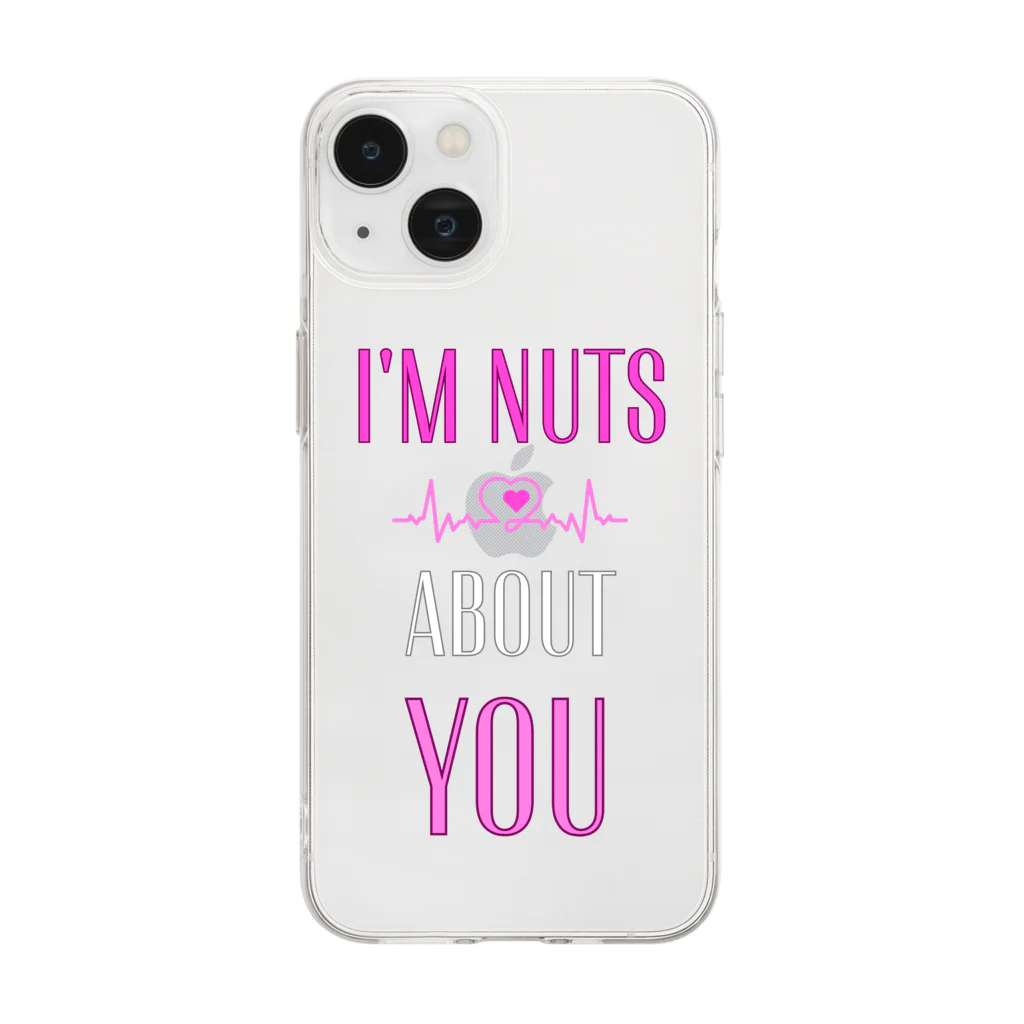 Design_Lab_Lycorisのi'm nuts about you(私はあなたに夢中です) Soft Clear Smartphone Case