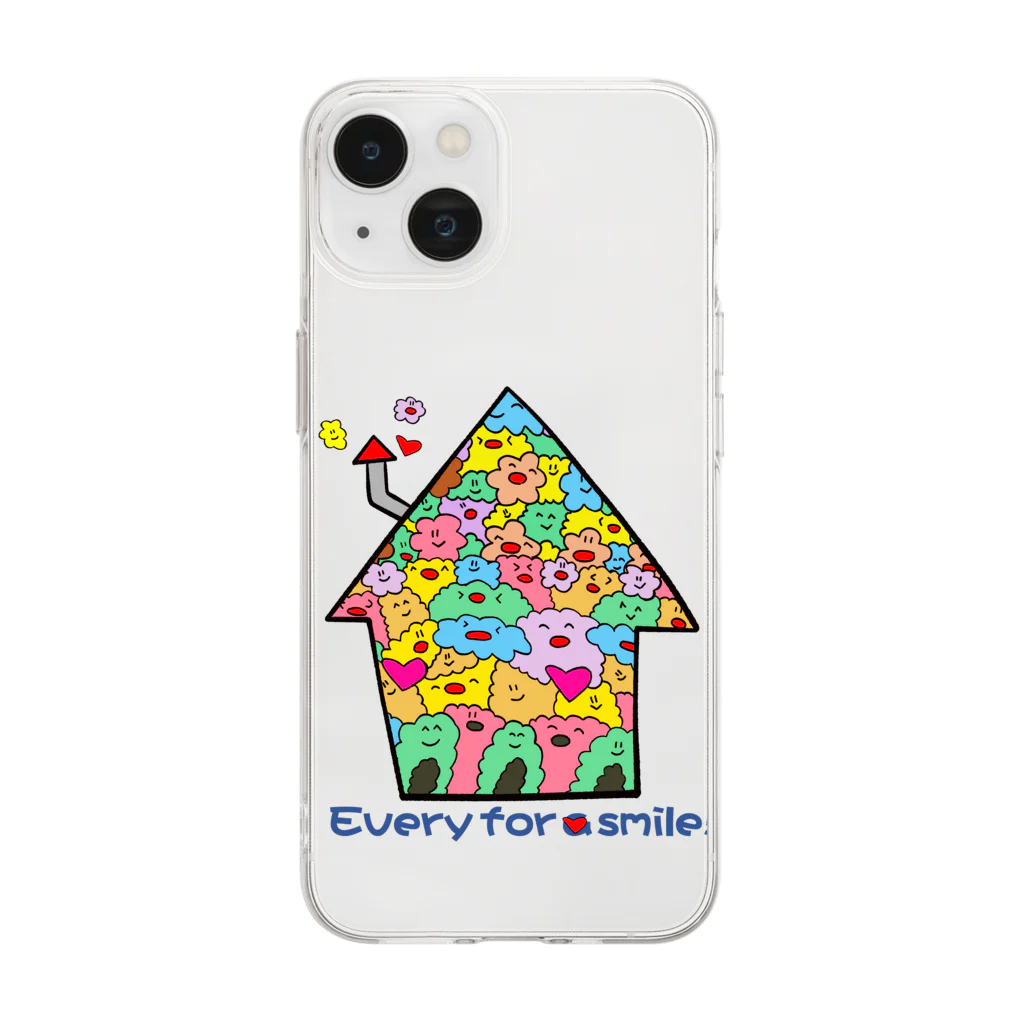 just-pointのevery for a smile Soft Clear Smartphone Case