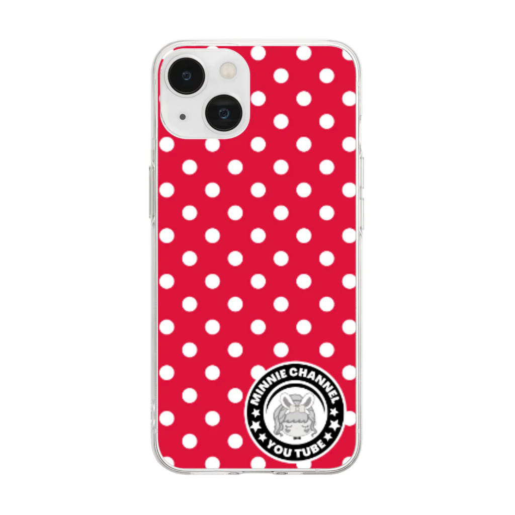 🍓みにーちゃんねるグッズショップ🍓のドットMinnie Soft Clear Smartphone Case