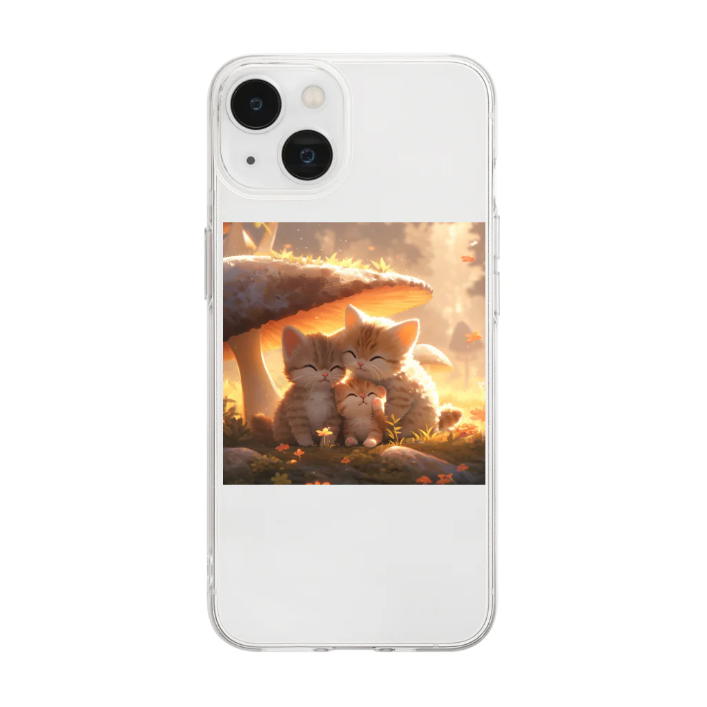 ebizo999のエルフの森の子猫たち１１ Soft Clear Smartphone Case