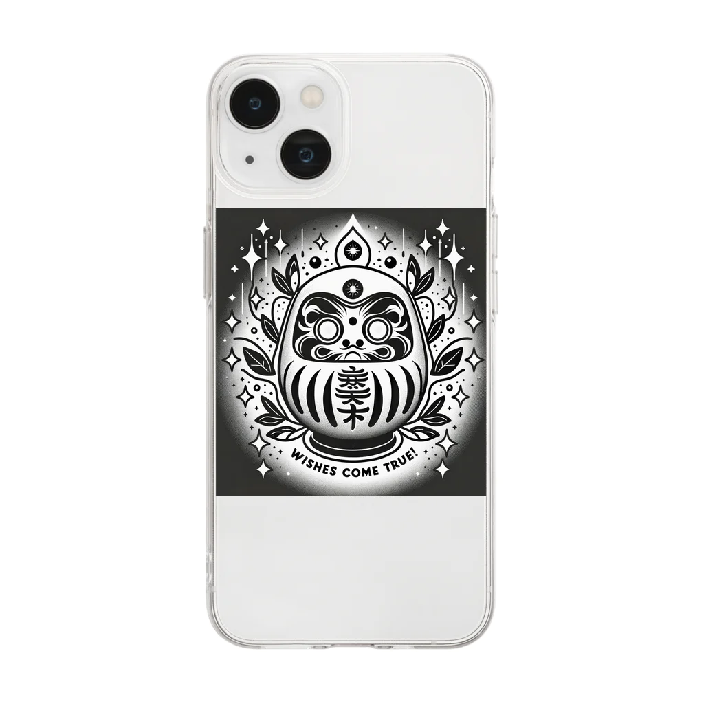 18ban's shopの必勝達磨じゃ！ Soft Clear Smartphone Case