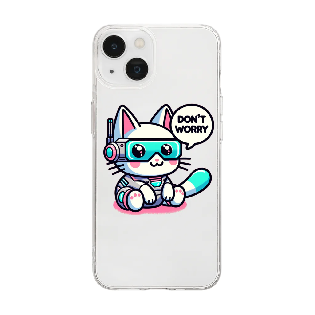 18ban's shopの心配するんじゃニャイ！ Soft Clear Smartphone Case