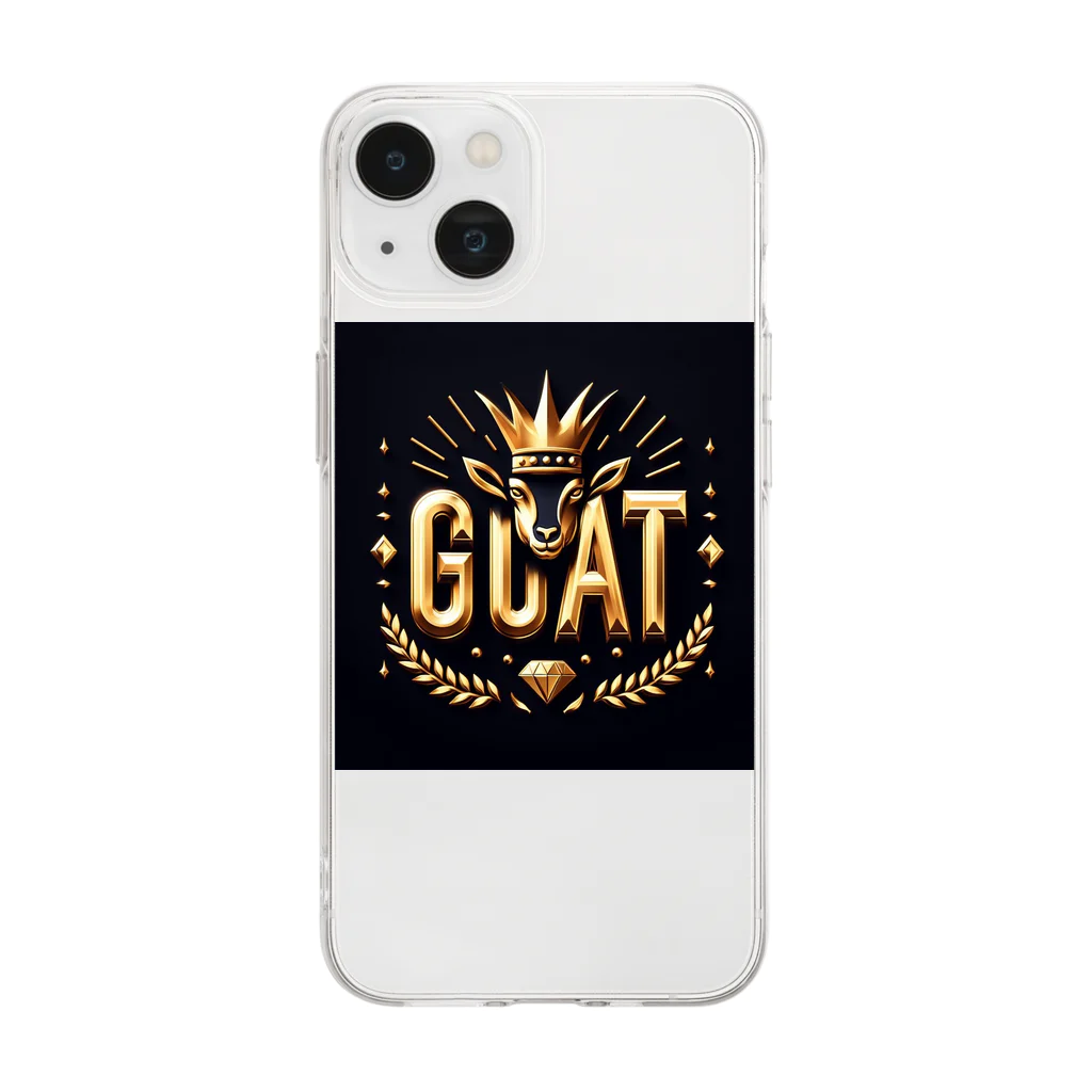 Higurinのgreatest of all time（山羊） Soft Clear Smartphone Case