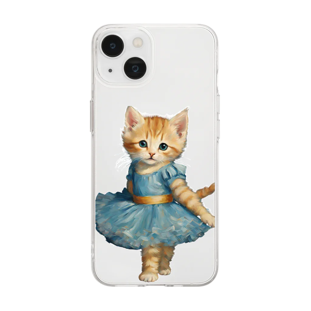 ハッピー・ディライト・ストアのバレリーナの子猫 Soft Clear Smartphone Case