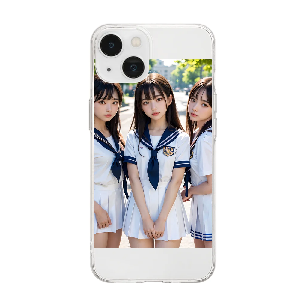 awunのAI美女　 Soft Clear Smartphone Case