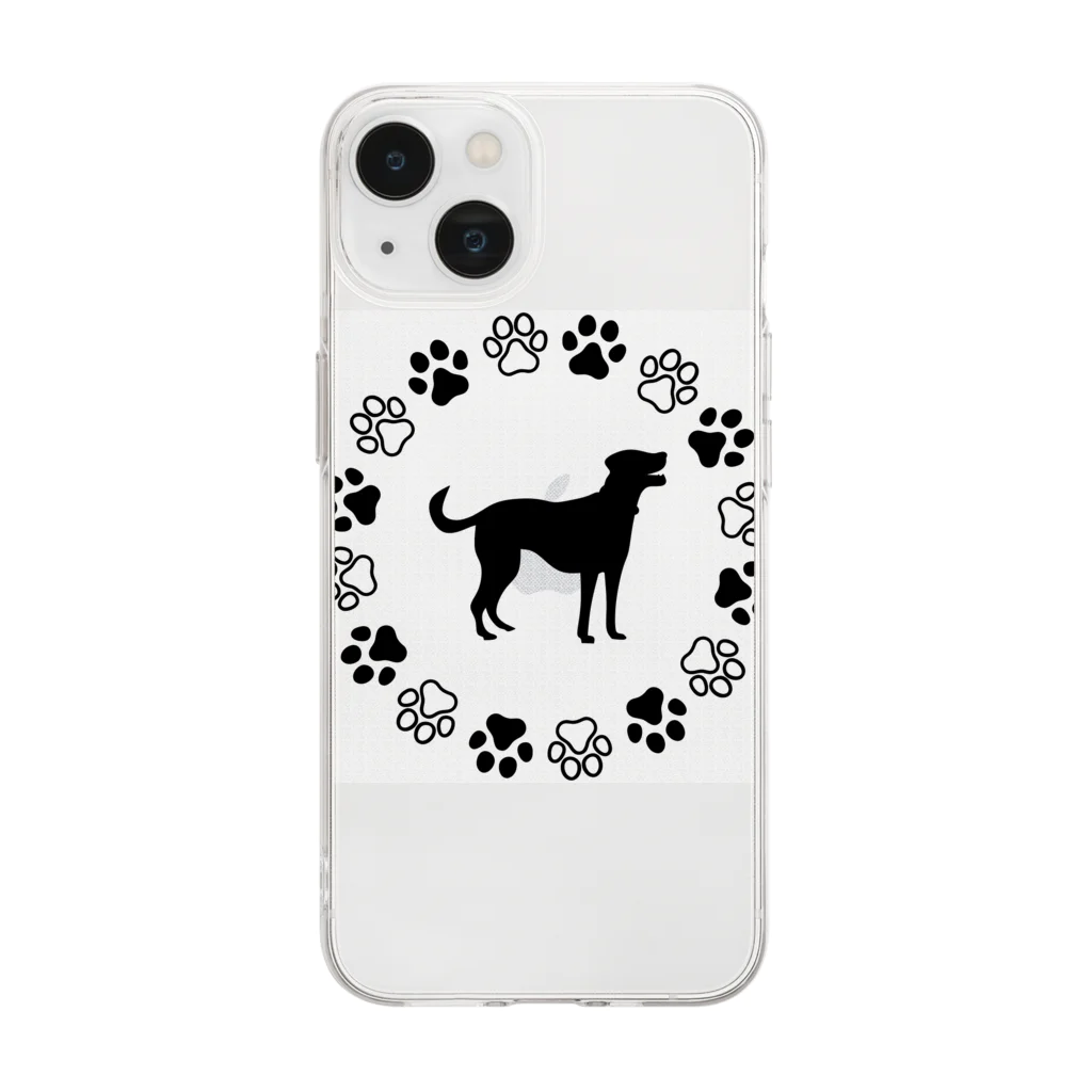 ようこそ　taitaitaro shop への犬好きさん必見！かわいい犬ロゴ🐕✨ Soft Clear Smartphone Case