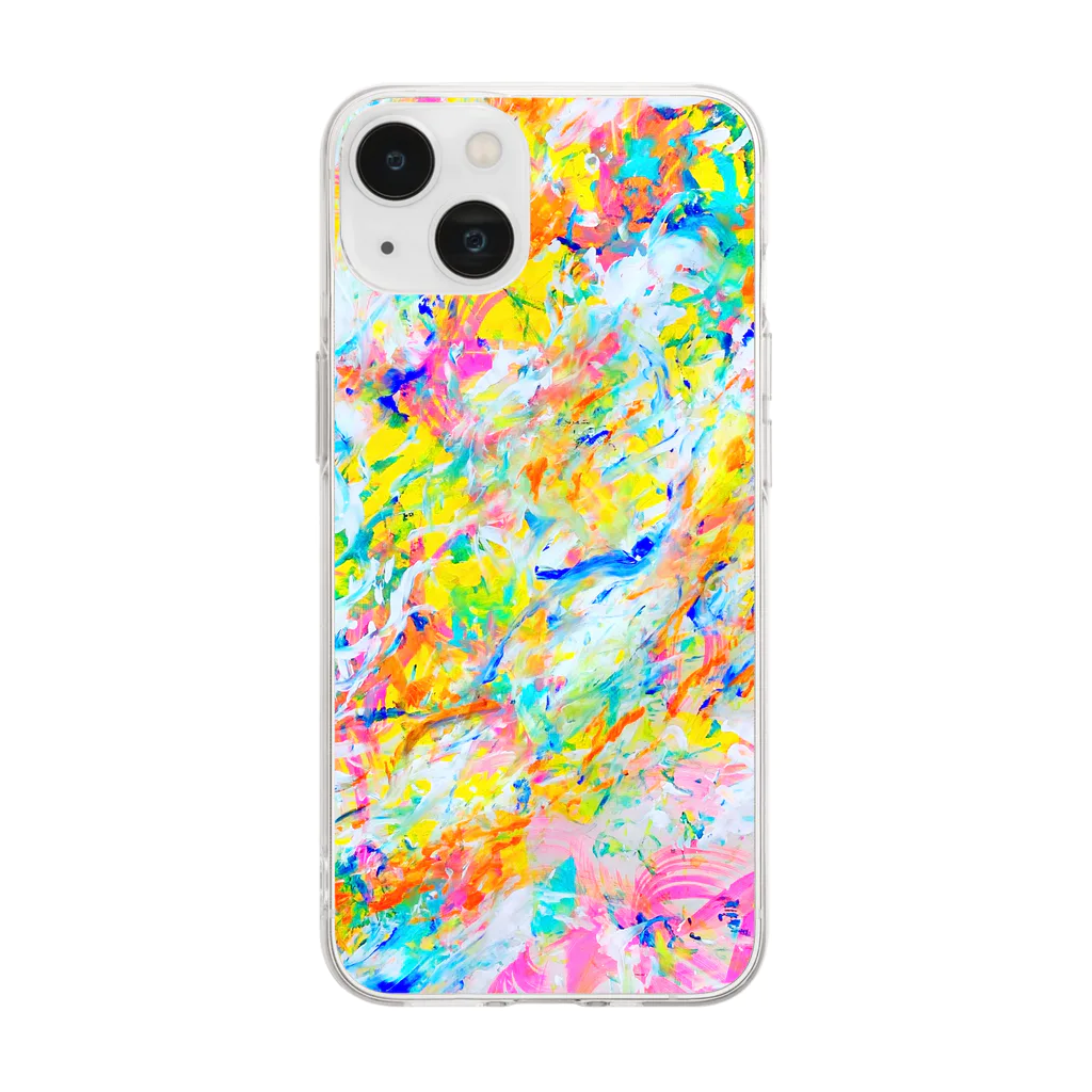 color me color worldのirodori Soft Clear Smartphone Case