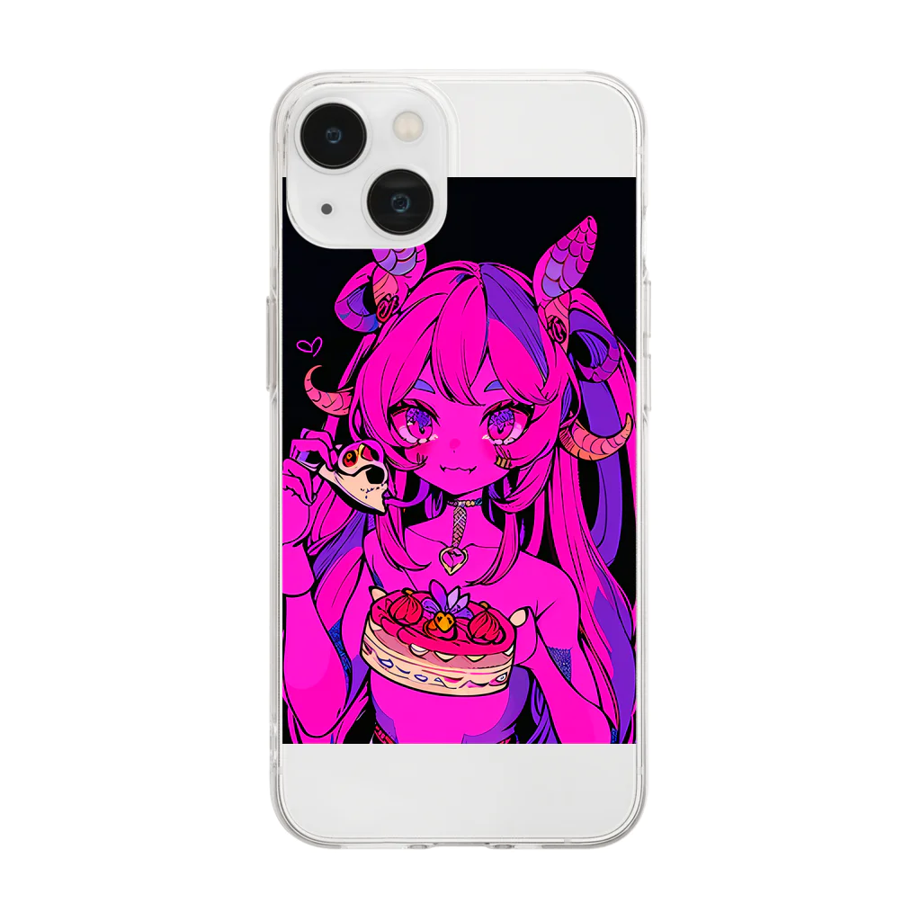 メンヘラちゃん💕のサキュバチュ💕 Soft Clear Smartphone Case