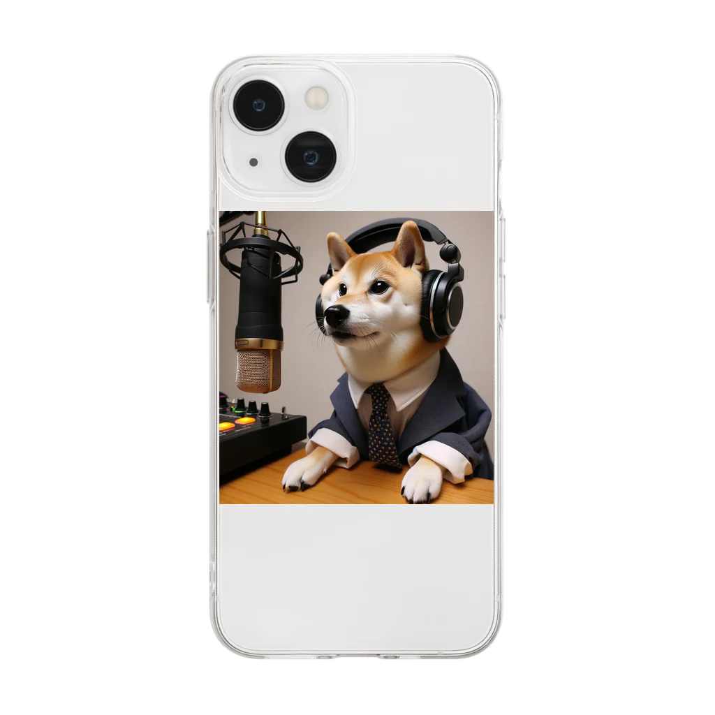 0416artの柴犬ラジオ Soft Clear Smartphone Case