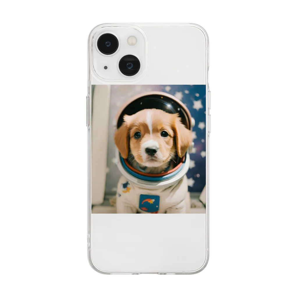 13261326の宇宙の子犬のグッズ Soft Clear Smartphone Case