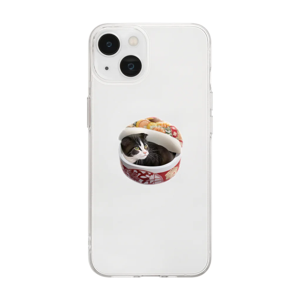 tototown2023の突然迷い込んだ子猫ちゃん（アニメVer.） Soft Clear Smartphone Case