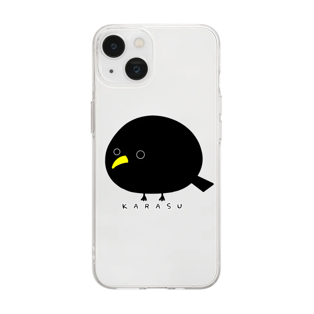 tsukav ShopのKARASU Soft Clear Smartphone Case