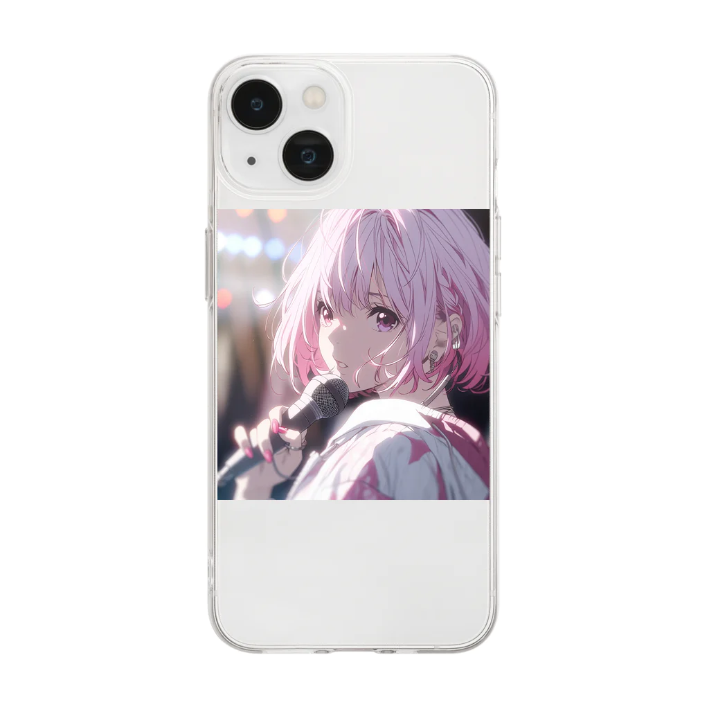 ぶーたんのステージ上の歌姫の輝き Soft Clear Smartphone Case