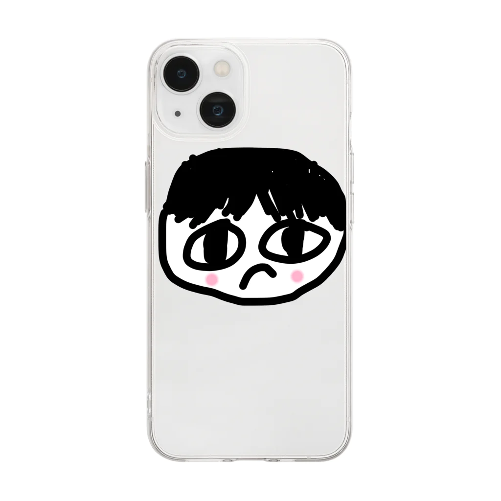 白髪/CapCutのこうくん Soft Clear Smartphone Case