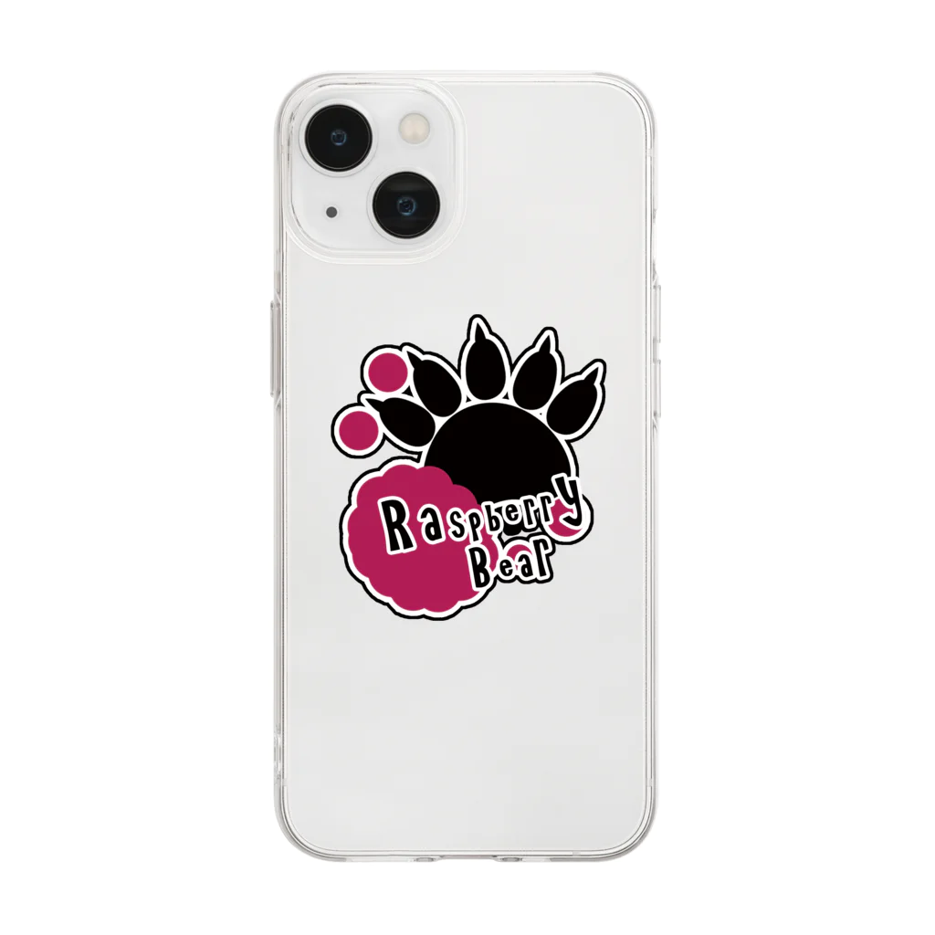 WhiteQuartetto/Raspberry BearのRaspberry Bear OFFICIAL GOODS Soft Clear Smartphone Case