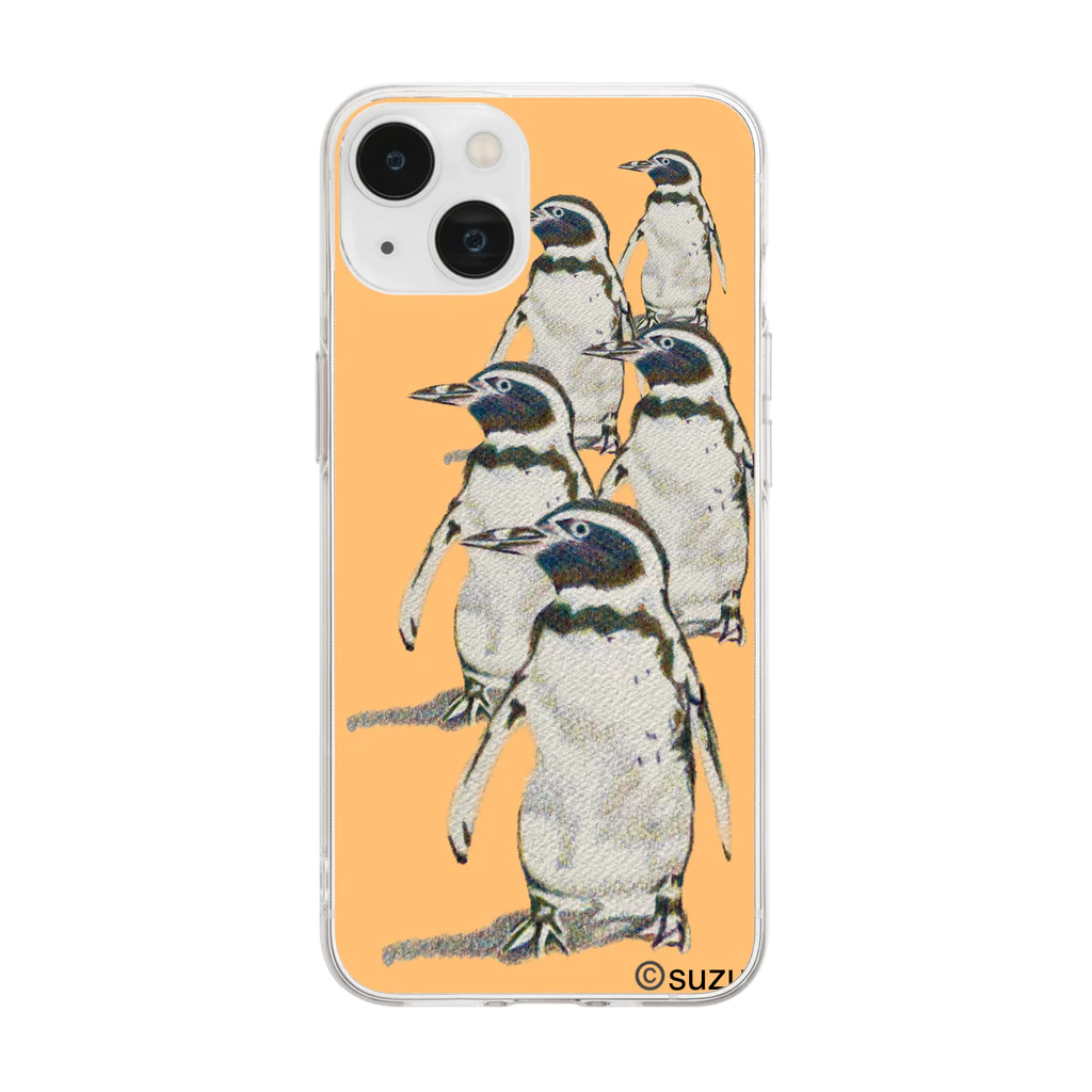 Shiho工房のペンギン軍団 Soft Clear Smartphone Case