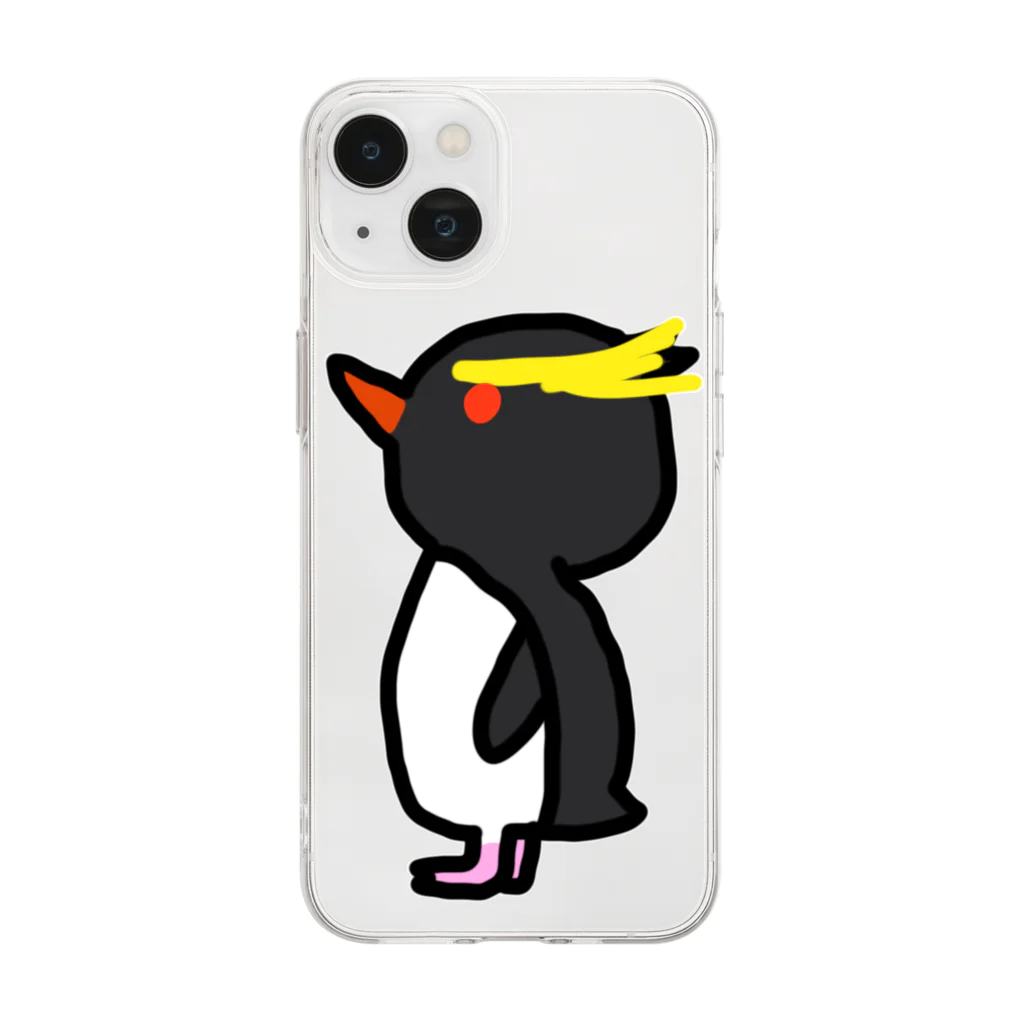 洗拓機のイワトビペンギン Soft Clear Smartphone Case
