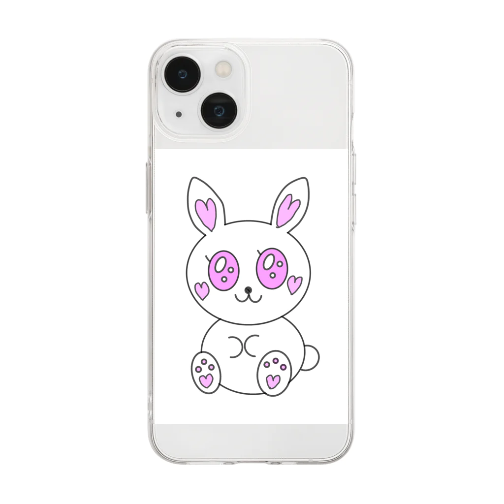 shojisanのうるうるうさっ子 Soft Clear Smartphone Case