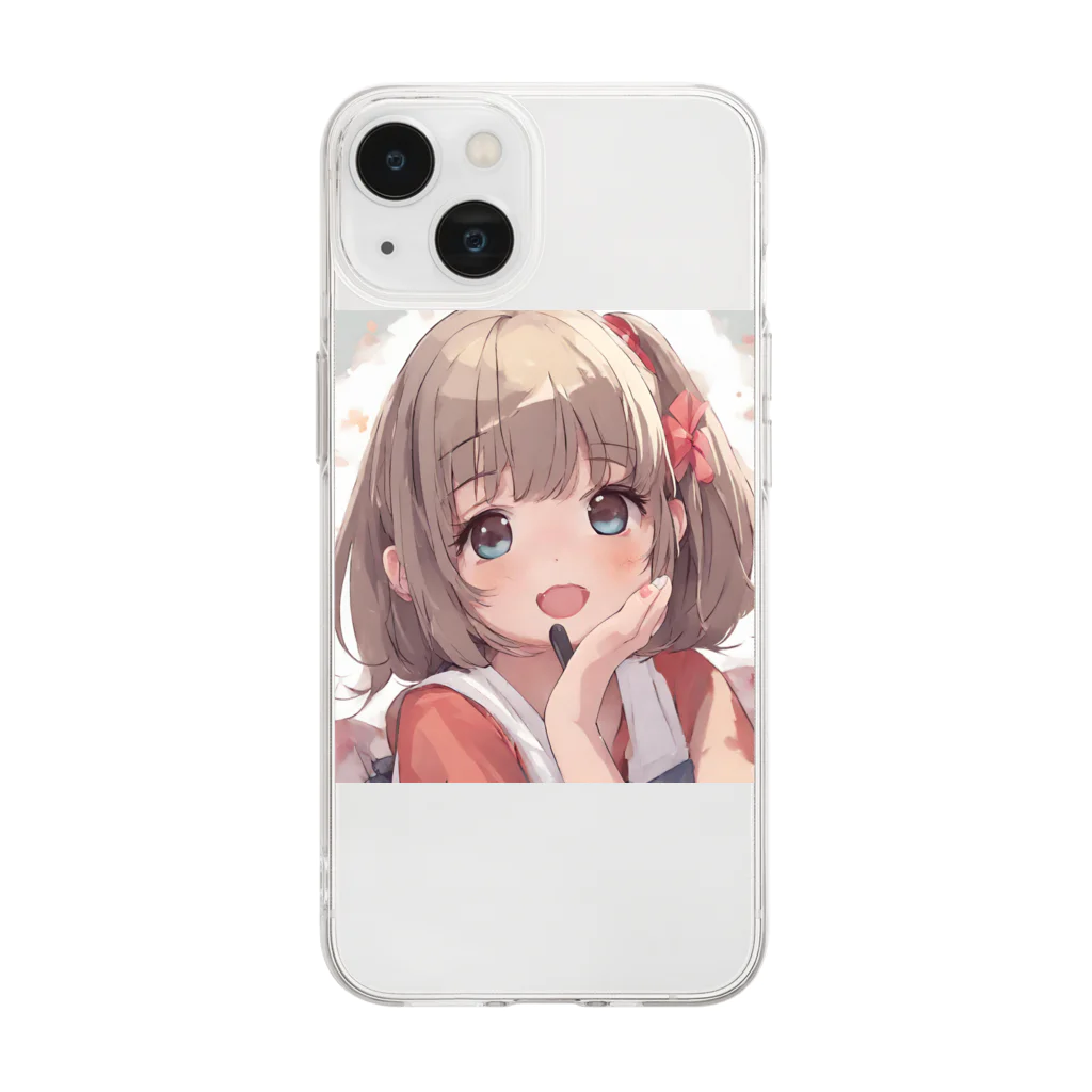 coco1739の可愛い女の子イラストグッズ Soft Clear Smartphone Case