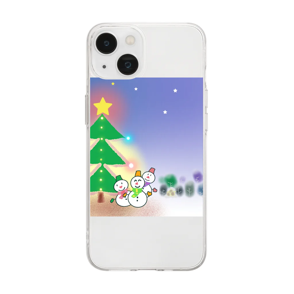 soralifeのスノーマン② Soft Clear Smartphone Case