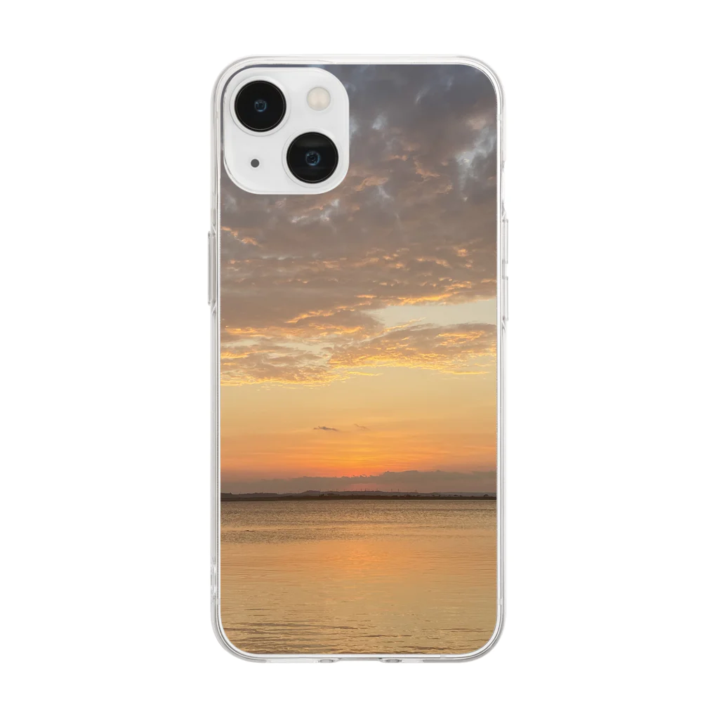 sae_hotaruika_sukiのうるまの夕日 Soft Clear Smartphone Case