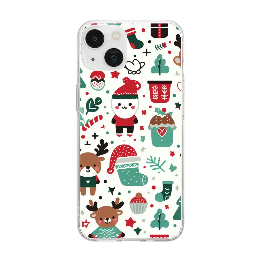 MihashiMYの可愛いクリスマスグッズ　 Soft Clear Smartphone Case