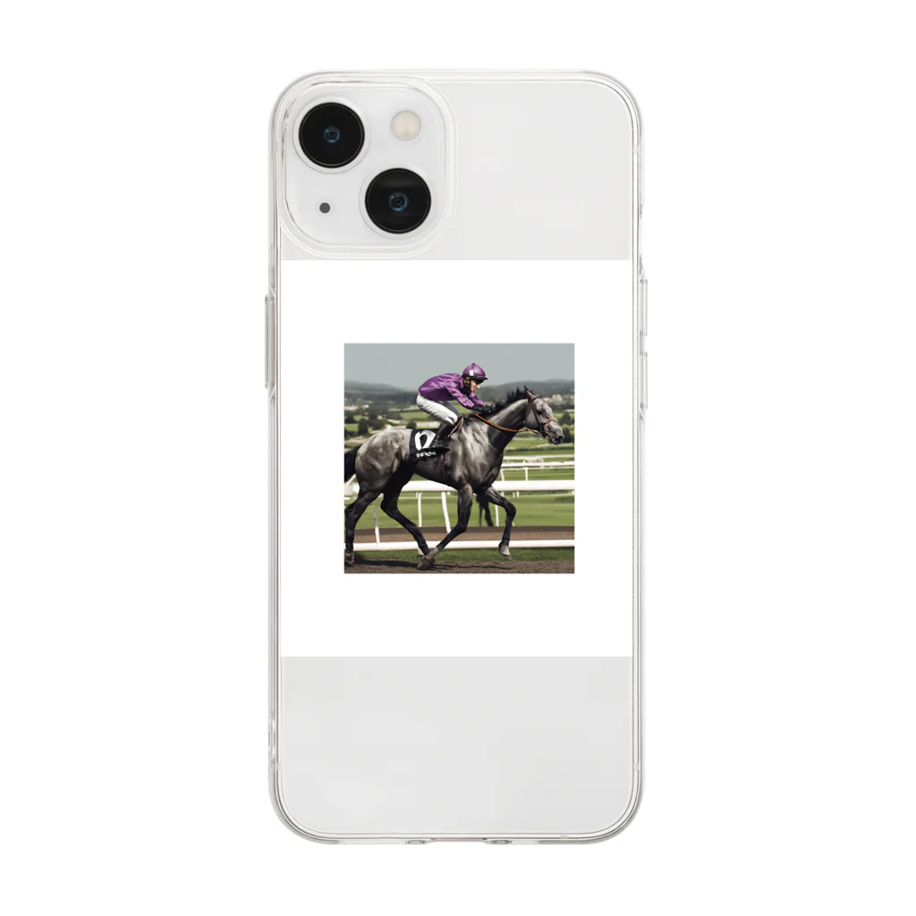 グローバル競馬の競走馬 Soft Clear Smartphone Case