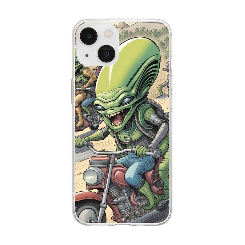 おっちゃんストアの宇宙人ライダー Soft Clear Smartphone Case