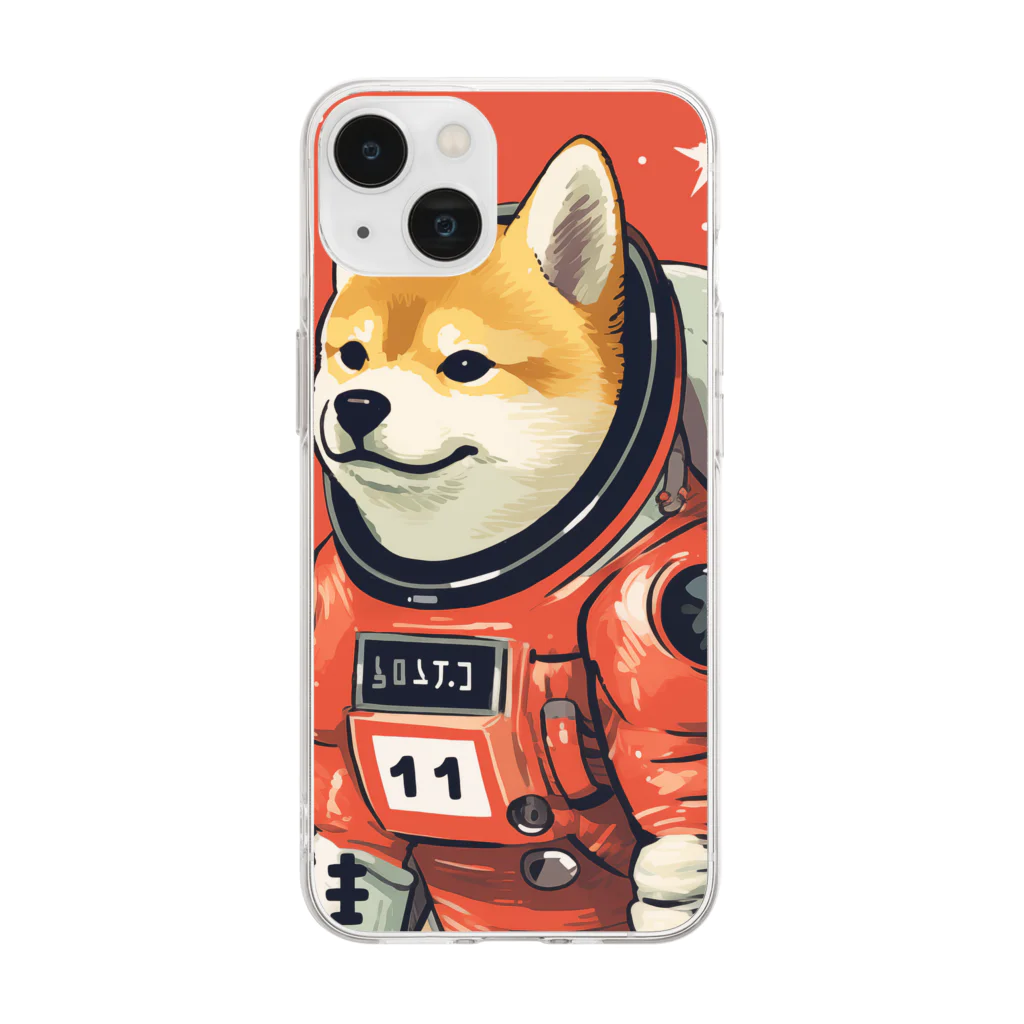 スペースドッグ・ラボのスペース柴犬探検隊 Soft Clear Smartphone Case