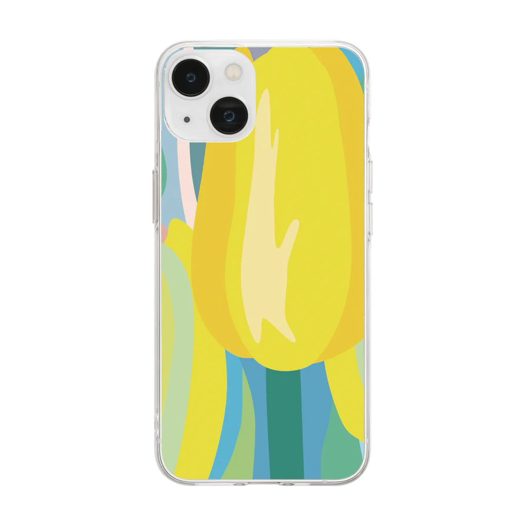 Wonder Bird Forestのチューリップ Soft Clear Smartphone Case