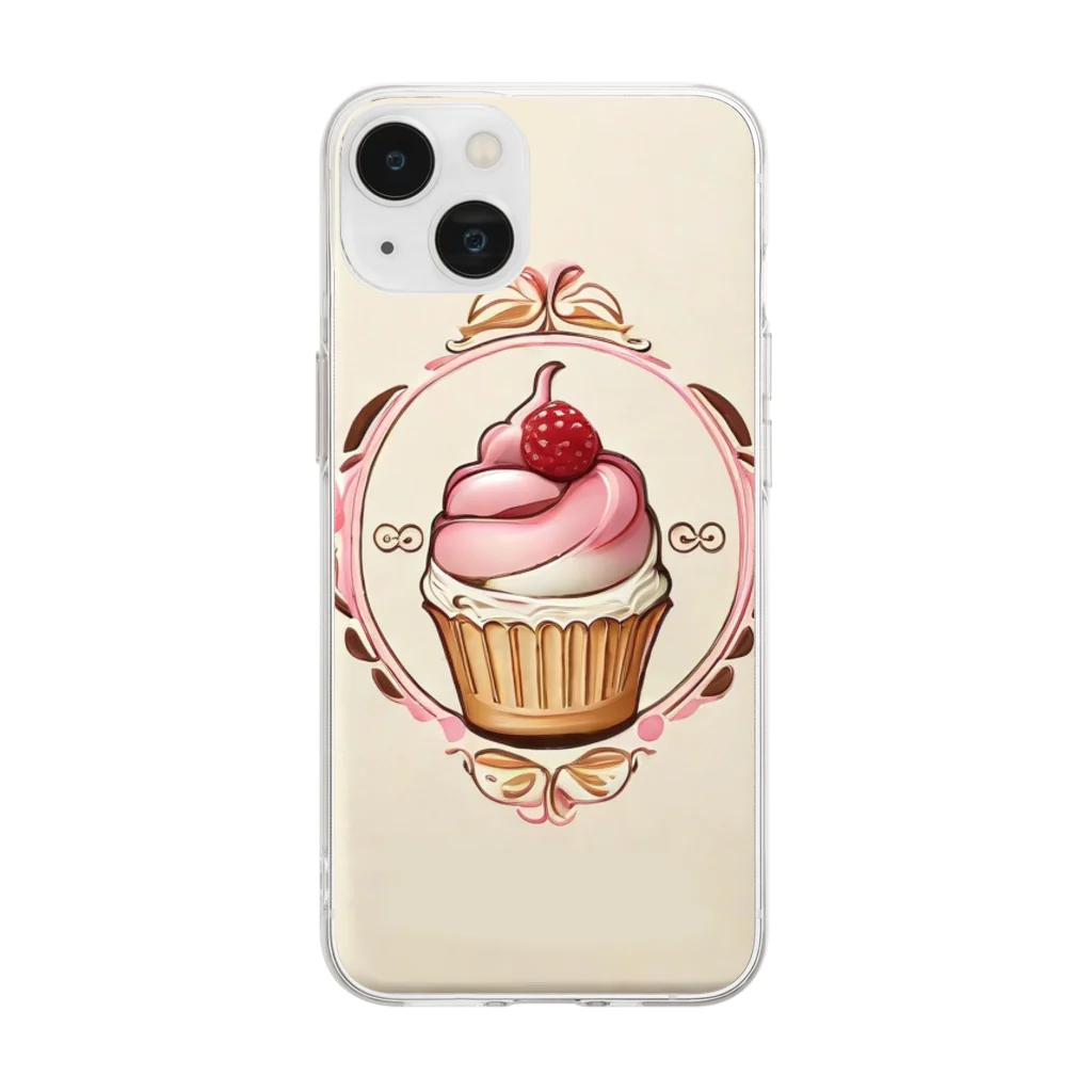 Antiqueのスイーツスマホケース(ストロベリーver） Soft Clear Smartphone Case