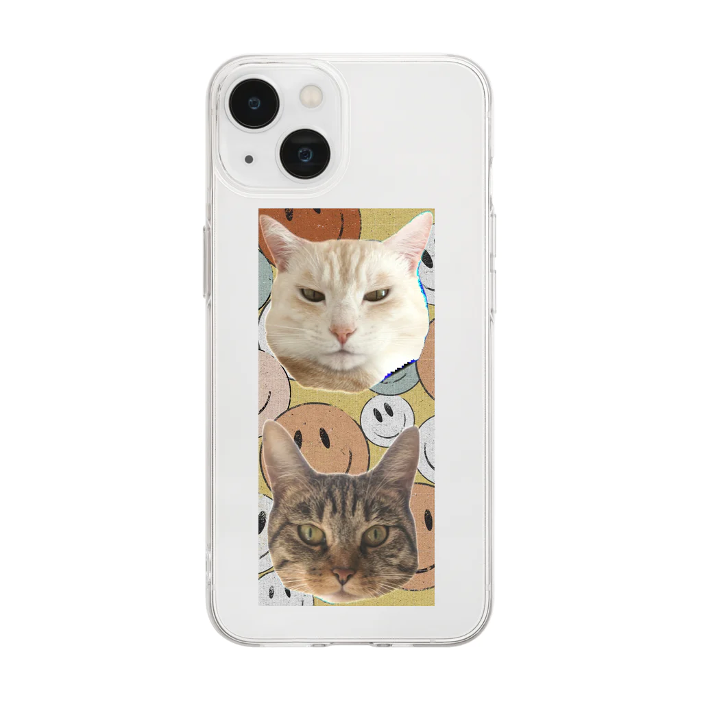 ぽつねこ亭のクラムすグッズPOP Soft Clear Smartphone Case