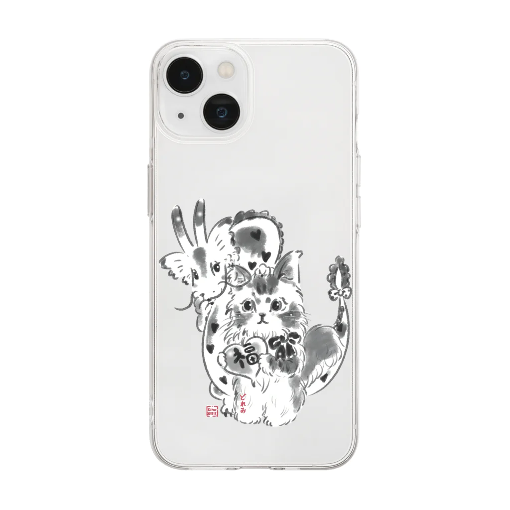 猫のきぬくんのお店の干支　ドレミちゃん Soft Clear Smartphone Case