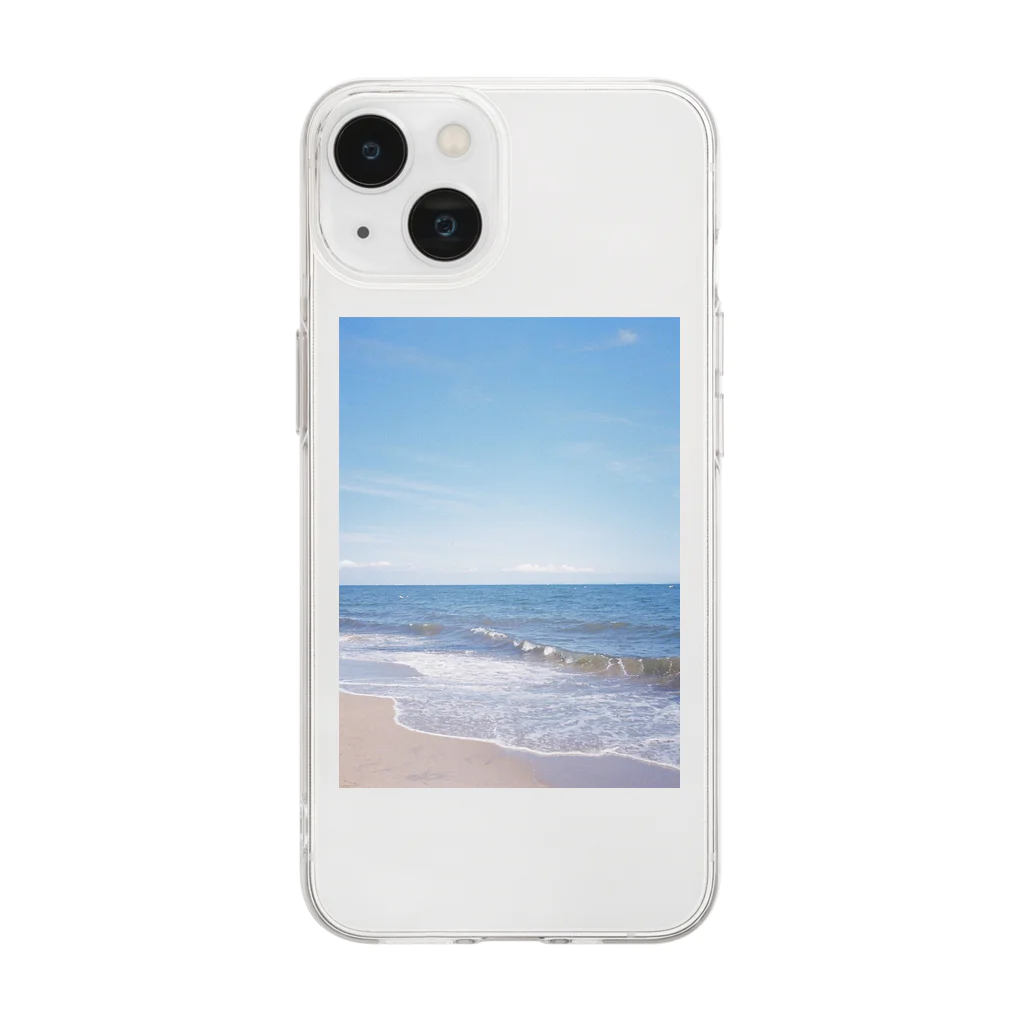 kasumiのsandy beach Soft Clear Smartphone Case