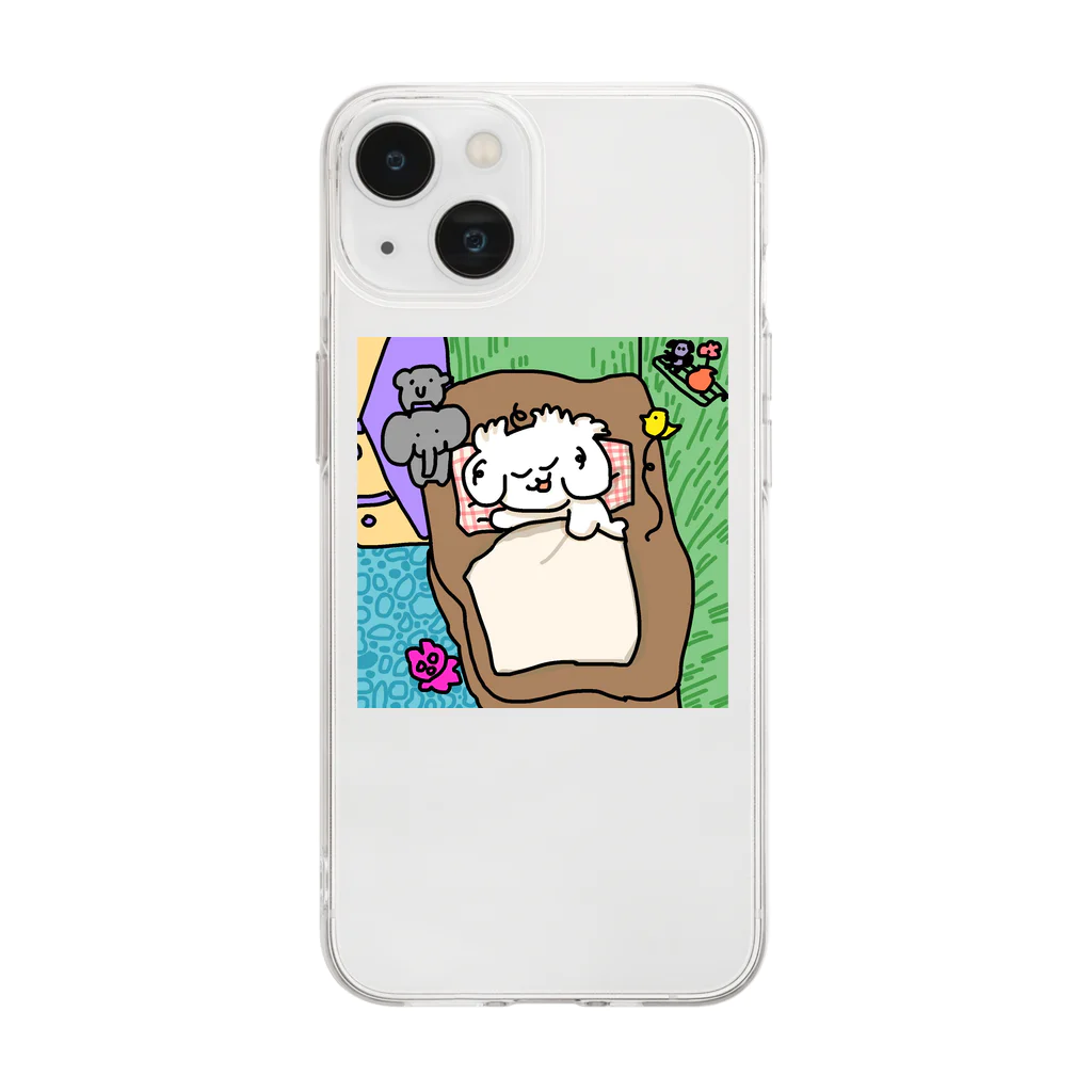ウルモの休日の昼のウルモ犬 Soft Clear Smartphone Case