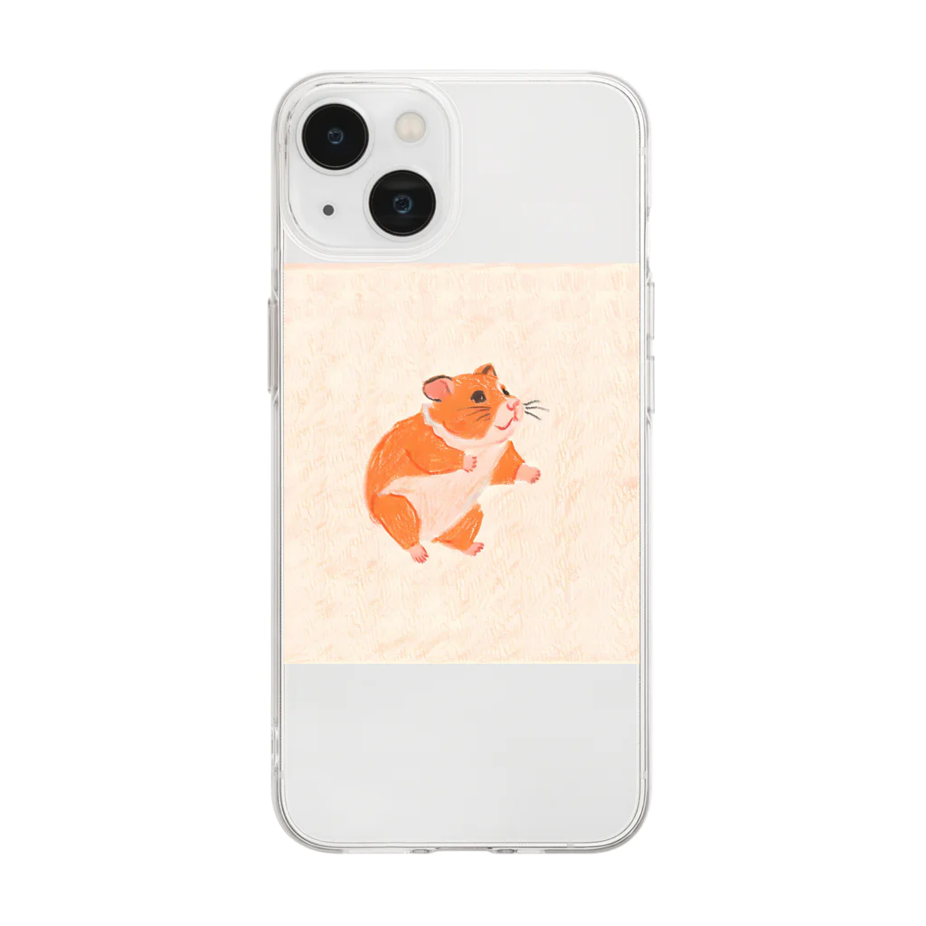 ひとやすみ　らいふのおもしろハムスター Soft Clear Smartphone Case