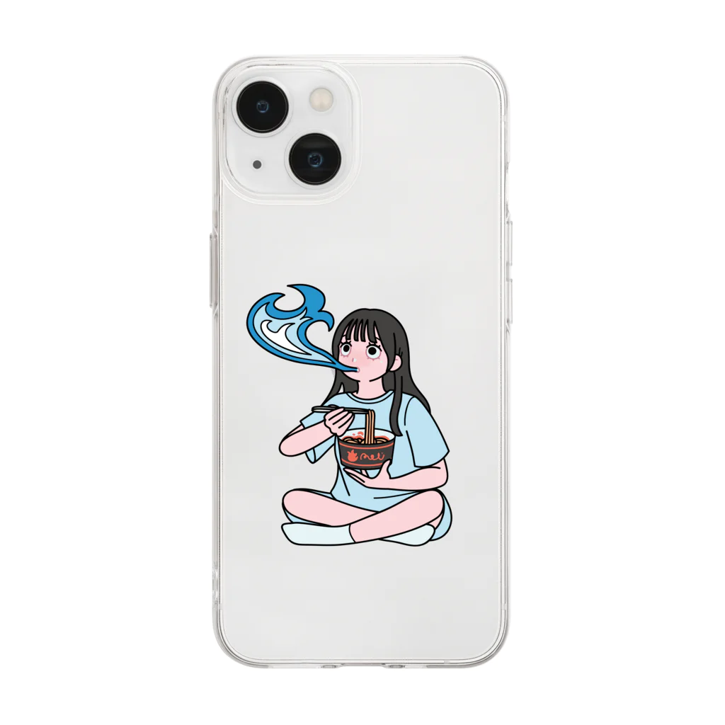 さやりさチャンネルのソフトクリアスマホケース「SAYA」【SAYARISA×hoppeコラボアイテム】 Soft Clear Smartphone Case