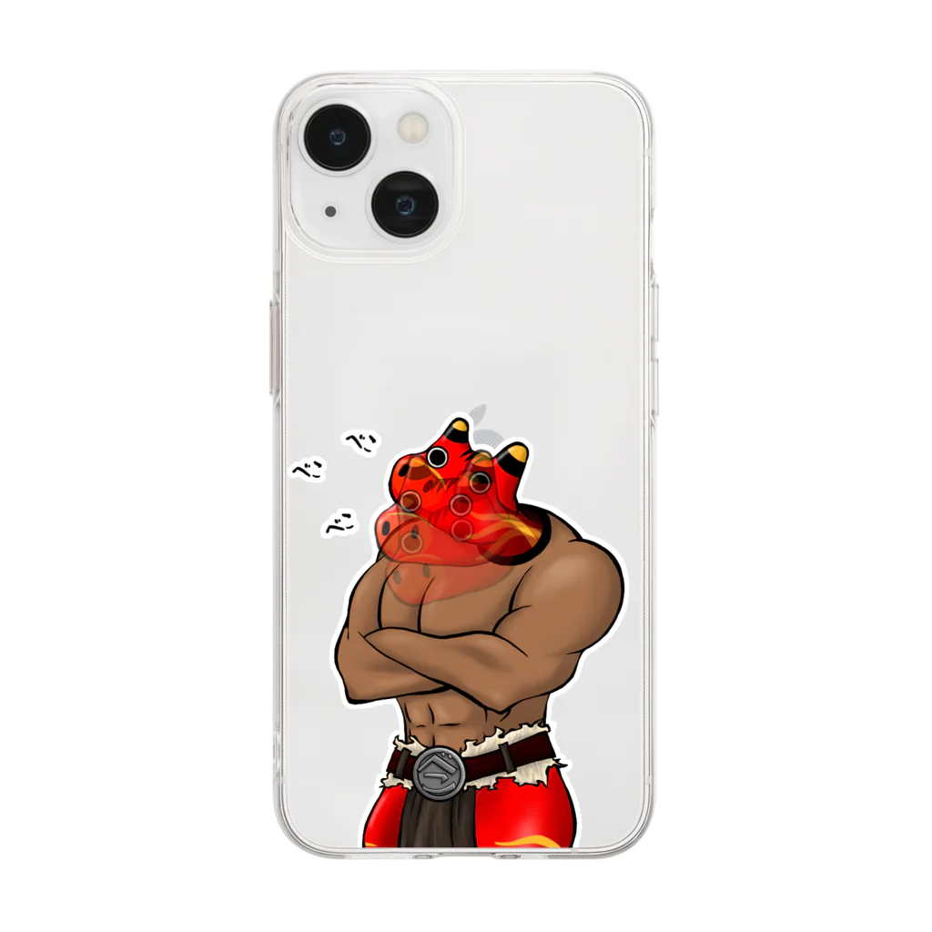 くちばし牛乳のべこタウロス Soft Clear Smartphone Case