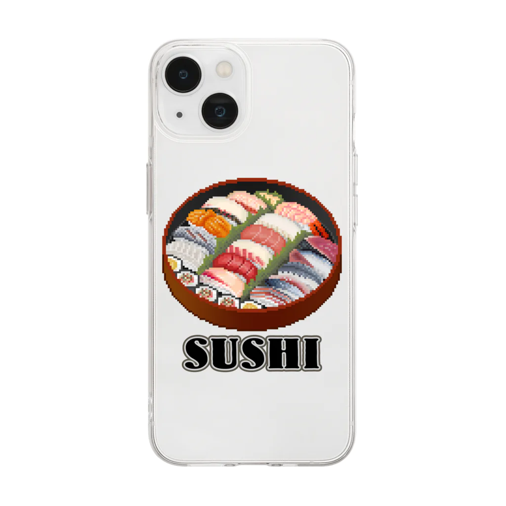 猫と釣り人のSUSHI_2R Soft Clear Smartphone Case