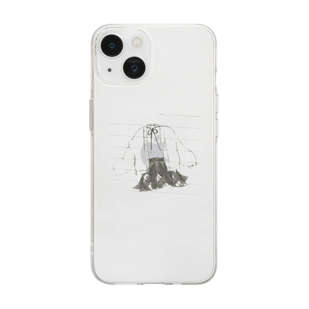 田んぼ前のあのお店の女の子コーデ Soft Clear Smartphone Case