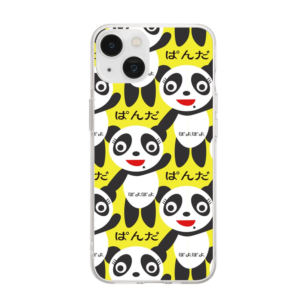 ぽよぽよのおみせ🐼のぱんだぱんだぱんださんのあったかジャンパー🎶 Soft Clear Smartphone Case