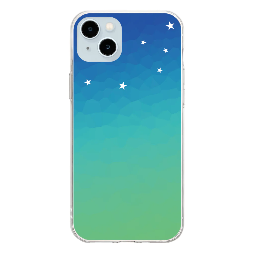 N's Creationのきらきら星 Soft Clear Smartphone Case