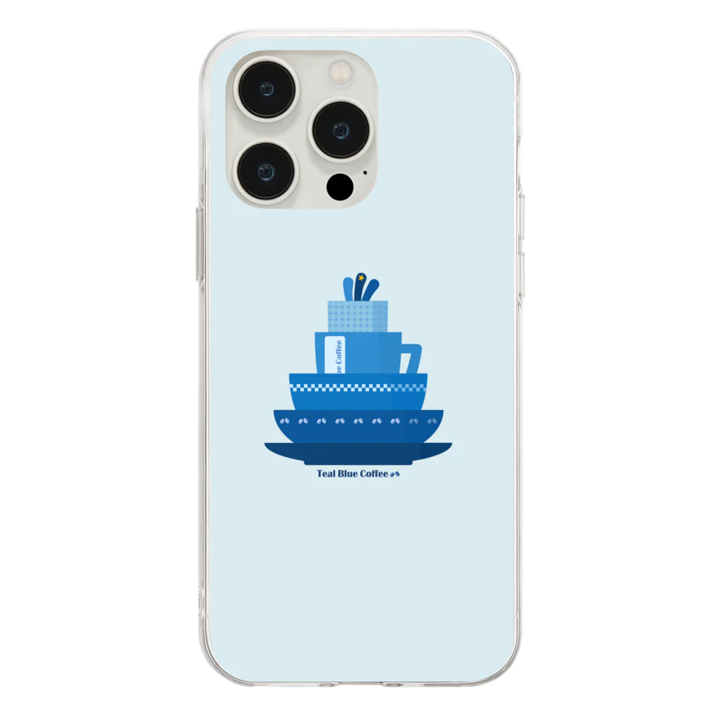Teal Blue CoffeeのDo the dishes Soft Clear Smartphone Case